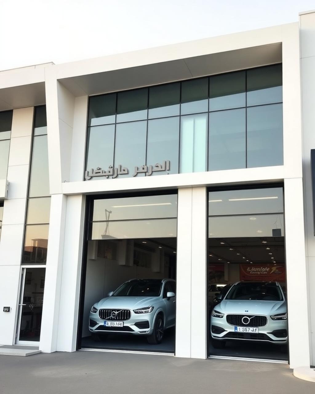 GE Holding automotive facility exterior in UAE